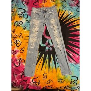 Womens size 6 skinny legged light blue American Eagle jeggings